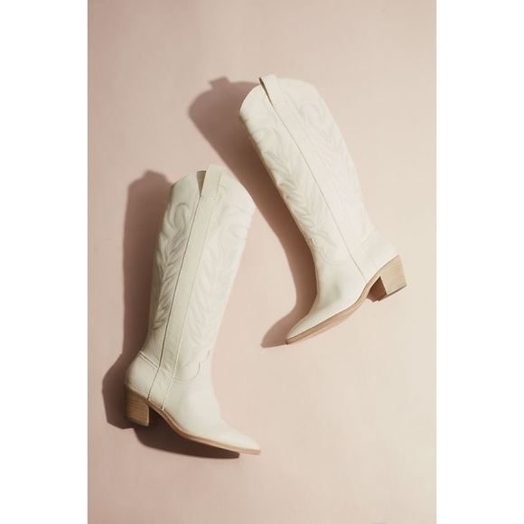 Dolce Vita Solei Western Boots in White Leather Size 10 NEW WITH TAGS - Picture 11 of 15